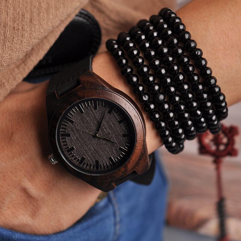 À mon père - je t'aime - Wooden Watch