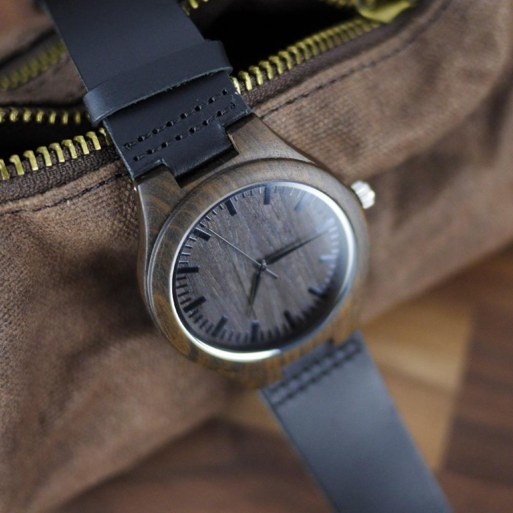 Maman à fils - Où que vous | Montre en bois gravée
