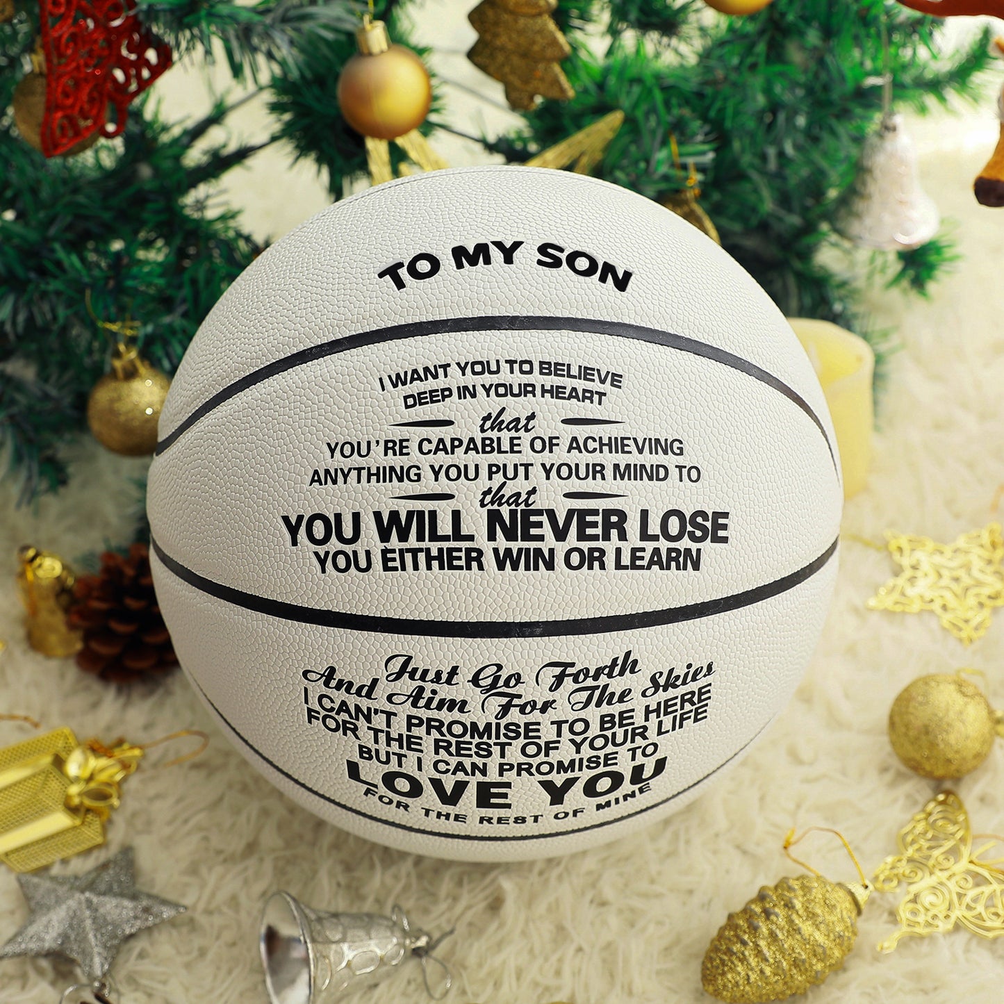 To My Son - You Will Never Lose - Basketball White