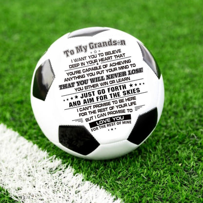 To My Grandson - I Love You - Soccer Ball