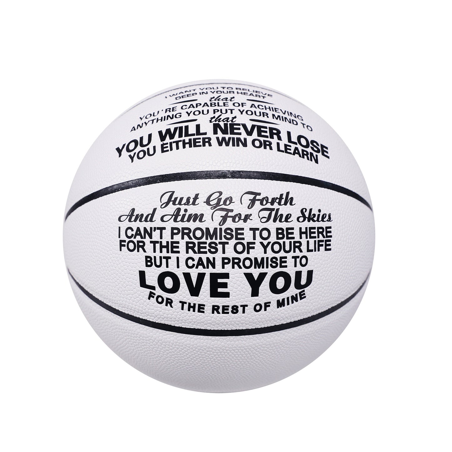 To My Son - You Will Never Lose -  Basketball White