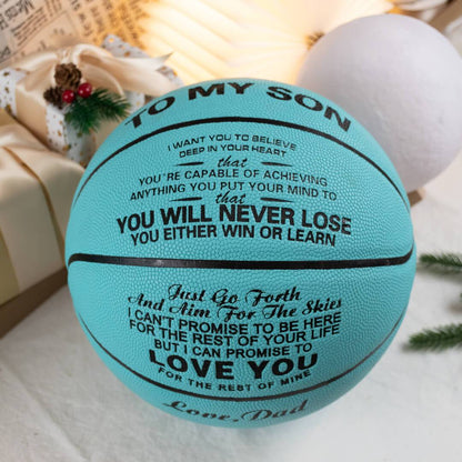 Papa à fils - Tu ne perdras jamais - Basketball Light Blue