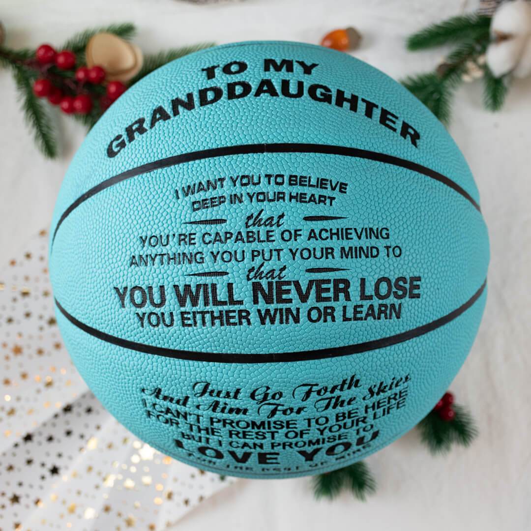 To My GrandDaughter - You Will Never Lose - Basketball Light Blue