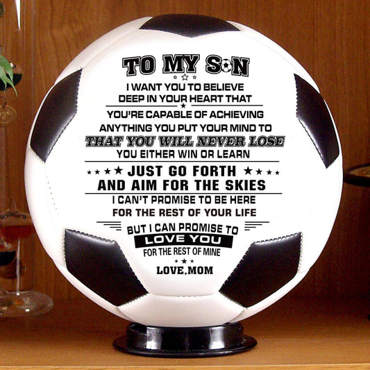 Maman à fils - je t'aime - ballon de football